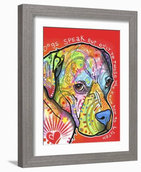 Dogs Speak-Dean Russo-Framed Giclee Print