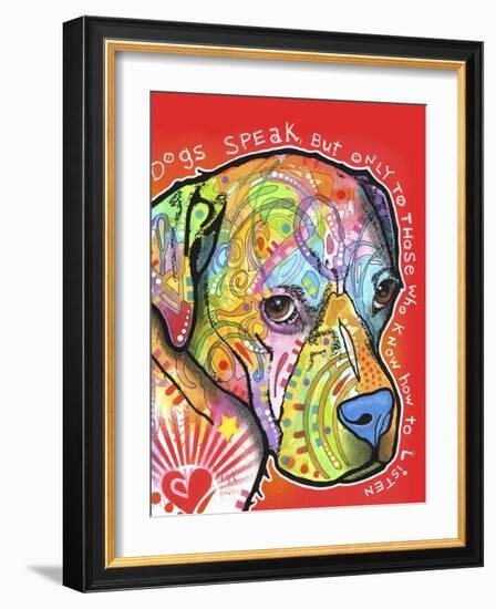 Dogs Speak-Dean Russo-Framed Giclee Print