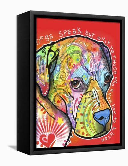 Dogs Speak-Dean Russo-Framed Premier Image Canvas