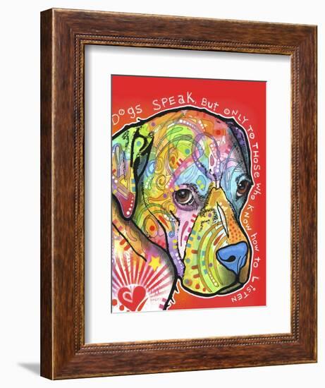 Dogs Speak-Dean Russo-Framed Giclee Print