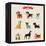 Dogs Vector Set of Icons and Illustrations-Marish-Framed Stretched Canvas