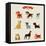 Dogs Vector Set of Icons and Illustrations-Marish-Framed Stretched Canvas