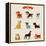 Dogs Vector Set of Icons and Illustrations-Marish-Framed Stretched Canvas