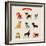 Dogs Vector Set of Icons and Illustrations-Marish-Framed Art Print