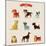 Dogs Vector Set of Icons and Illustrations-Marish-Mounted Art Print
