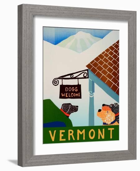 Dogs Welcome Vermont-Stephen Huneck-Framed Giclee Print