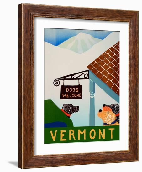 Dogs Welcome Vermont-Stephen Huneck-Framed Giclee Print