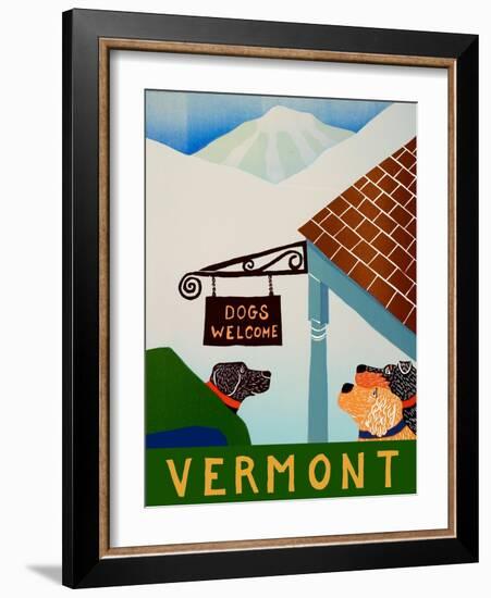 Dogs Welcome Vermont-Stephen Huneck-Framed Giclee Print