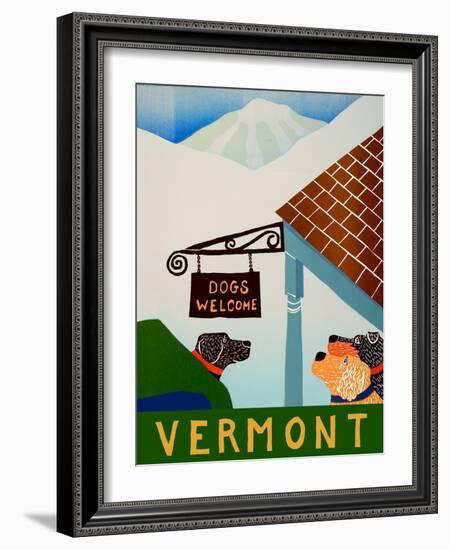 Dogs Welcome Vermont-Stephen Huneck-Framed Giclee Print