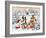 Dogs With Christmas presents-MAKIKO-Framed Giclee Print