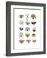 Dogs with Glasses-Hanna Melin-Framed Art Print