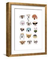 Dogs with Glasses-Hanna Melin-Framed Art Print