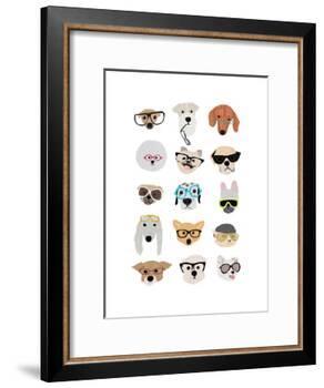 Dogs with Glasses-Hanna Melin-Framed Art Print