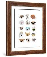 Dogs with Glasses-Hanna Melin-Framed Art Print