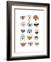 Dogs with Glasses-Hanna Melin-Framed Art Print