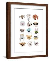 Dogs with Glasses-Hanna Melin-Framed Art Print
