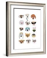 Dogs with Glasses-Hanna Melin-Framed Art Print
