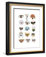Dogs with Glasses-Hanna Melin-Framed Art Print