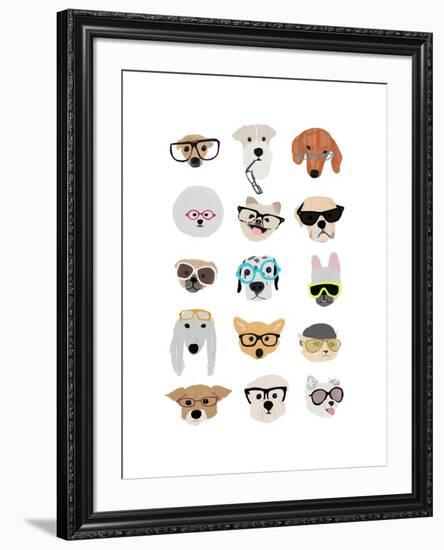 Dogs with Glasses-Hanna Melin-Framed Premium Giclee Print