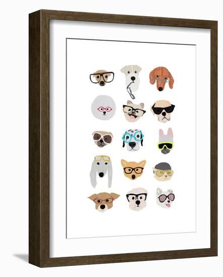 Dogs with Glasses-Hanna Melin-Framed Premium Giclee Print