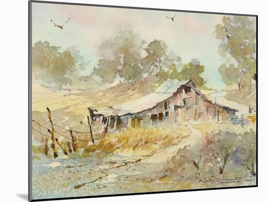 Dogtown Road Barn-LaVere Hutchings-Mounted Giclee Print
