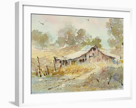 Dogtown Road Barn-LaVere Hutchings-Framed Giclee Print