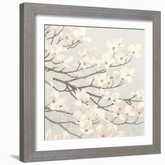 Dogwood Blossoms II Gray-James Wiens-Framed Premium Giclee Print