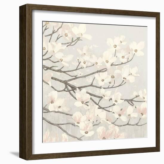 Dogwood Blossoms II Gray-James Wiens-Framed Premium Giclee Print