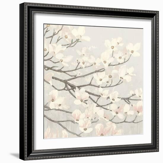 Dogwood Blossoms II Gray-James Wiens-Framed Premium Giclee Print