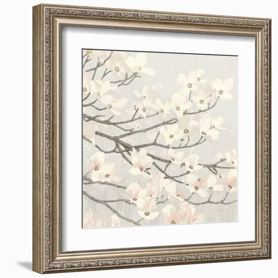 Dogwood Blossoms II Gray-James Wiens-Framed Art Print