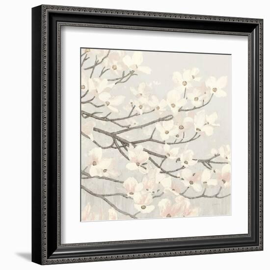 Dogwood Blossoms II Gray-James Wiens-Framed Art Print