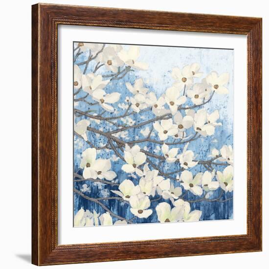 Dogwood Blossoms II Indigo-James Wiens-Framed Art Print