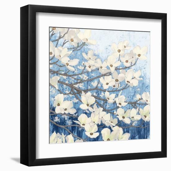 Dogwood Blossoms II Indigo-James Wiens-Framed Art Print