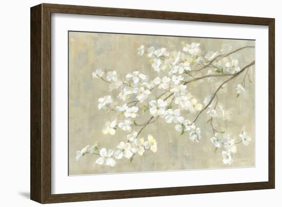 Dogwood in Spring Neutral Crop-Danhui Nai-Framed Premium Giclee Print