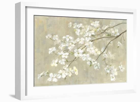 Dogwood in Spring Neutral Crop-Danhui Nai-Framed Premium Giclee Print