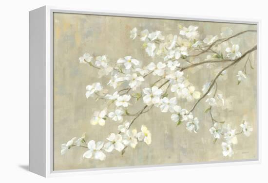 Dogwood in Spring Neutral Crop-Danhui Nai-Framed Stretched Canvas