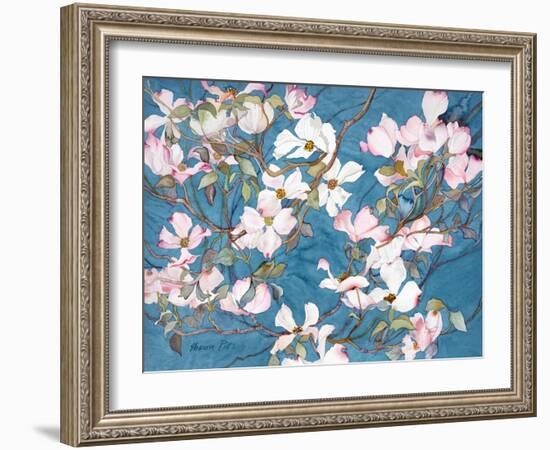 Dogwoods, Pink-Sharon Pitts-Framed Giclee Print