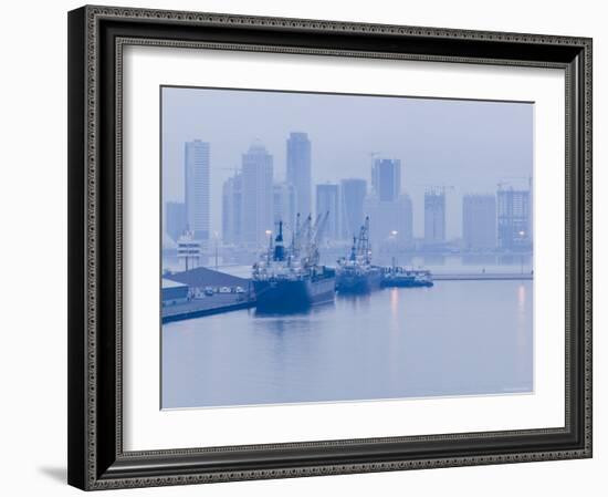 Doha Port, Doha, Qatar-Walter Bibikow-Framed Photographic Print