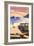 Doheny State Beach, California - Woody on Beach-Lantern Press-Framed Art Print