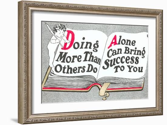 Doing More Than Others Do-null-Framed Art Print