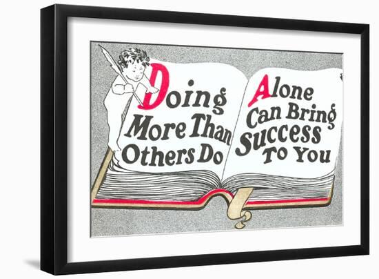 Doing More Than Others Do-null-Framed Art Print