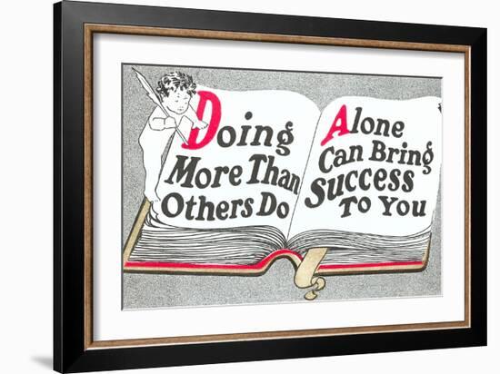 Doing More Than Others Do-null-Framed Art Print