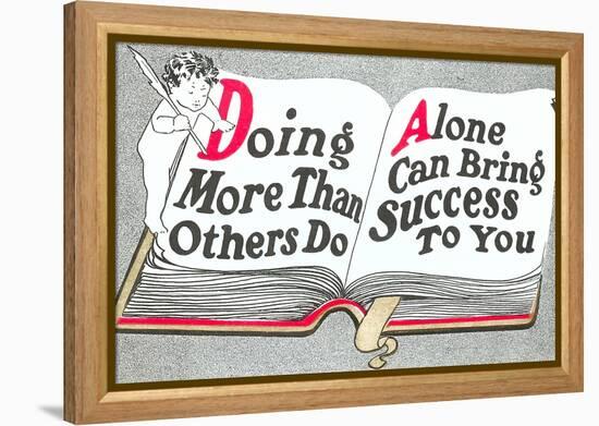 Doing More Than Others Do-null-Framed Stretched Canvas