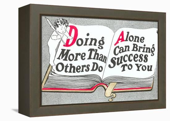 Doing More Than Others Do-null-Framed Stretched Canvas