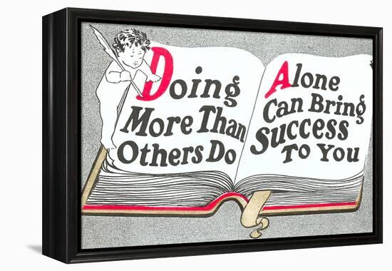 Doing More Than Others Do-null-Framed Stretched Canvas