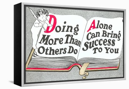 Doing More Than Others Do-null-Framed Stretched Canvas