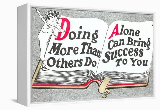 Doing More Than Others Do-null-Framed Stretched Canvas