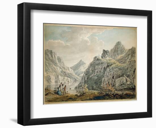 Dolbardarn Castle and Llanberris Lake, 1764 (W/C on Paper)-Paul Sandby-Framed Giclee Print