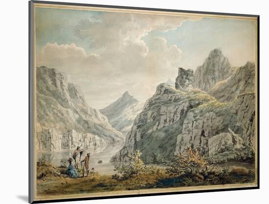 Dolbardarn Castle and Llanberris Lake, 1764 (W/C on Paper)-Paul Sandby-Mounted Giclee Print