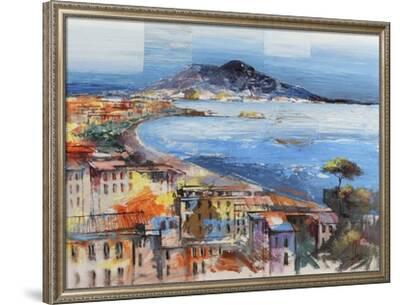 Luigi Florio Dolce Napoli Wedge Frame Picture Canvas Naples Coast cities